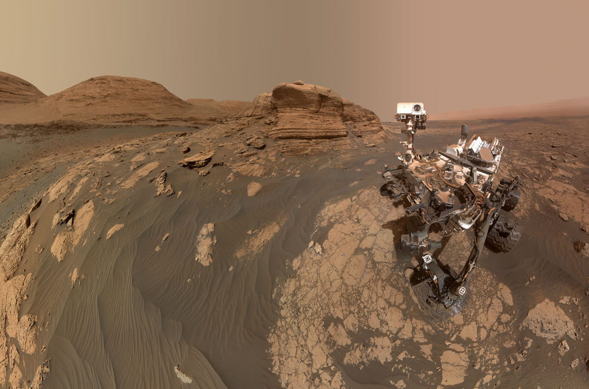 Curiosity Rover's Selfie at Mont Mercou, Gale Crater, Mars